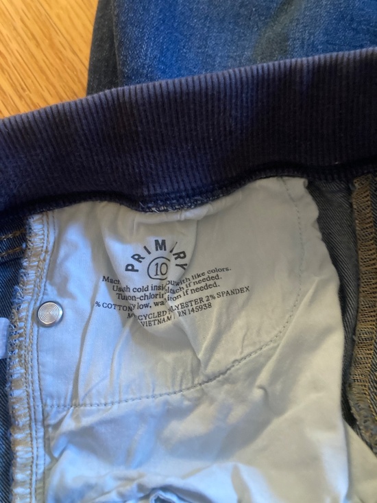 Primary Kid's Pull On Jeans - Picture 4 of 6